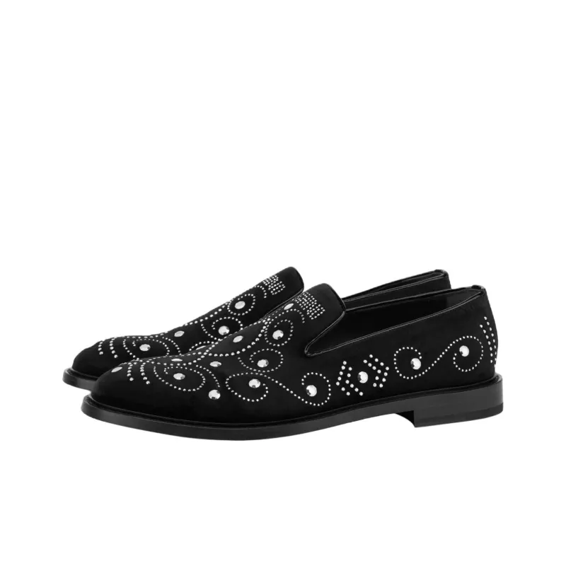 MOSCHINO Round Toe Slip On Loafers-2
