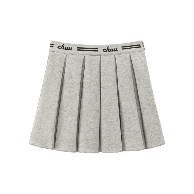 CHUU Casual Short Skirts Women's Light Heather Gray-1