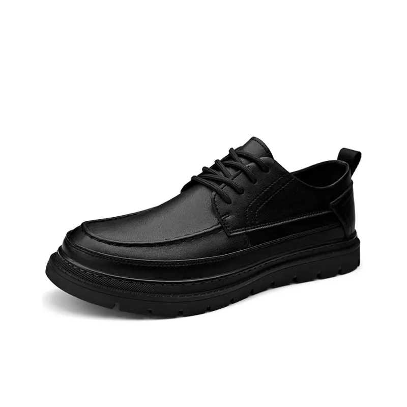 King Jinmai Men's Casual Shoes Men Low Top Black, Red Brown-2