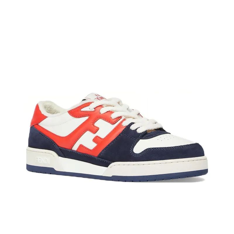 FENDI Match Low Top Suede 'Navy Orange'-1