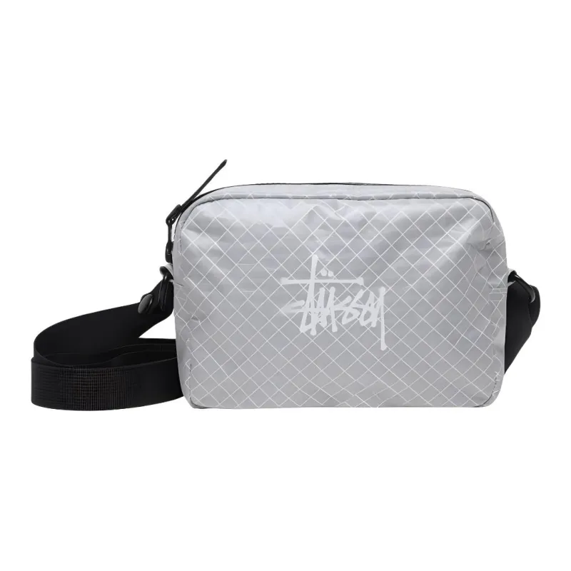 Stussy Nylon Crossbody Bag Shoulder Bag Unisex Gray Black-0