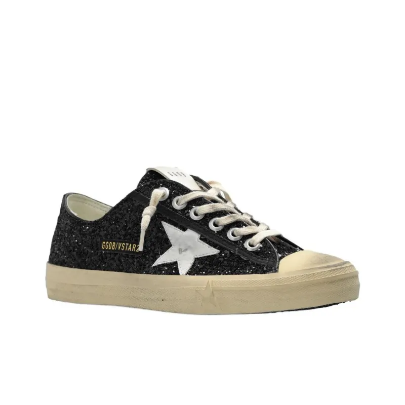 Golden Goose V Star 2 Low Top Skateboard Shoes Women's Black-2