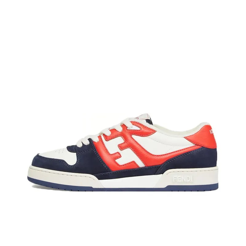 FENDI Match Low Top Suede 'Navy Orange'-0
