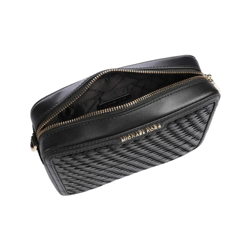 MICHAEL KORS Jet Set Fine Grain Cow Leather Shoulder Bag, Crossbody Bag Women's Black-2