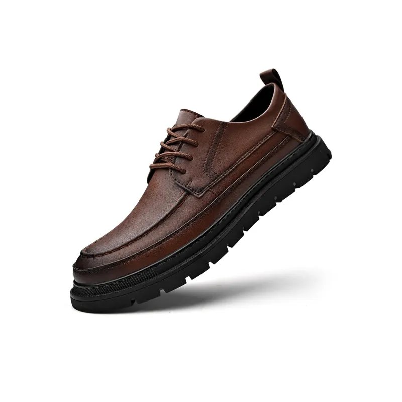 King Jinmai Men's Casual Shoes Men Low Top Black, Red Brown-12
