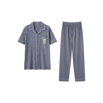 Ordifen Pajama Set Men's Light Gray