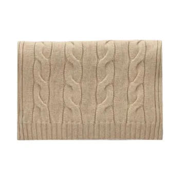 Loro Piana Lambs Cashmere Knit Scarves Women's Umber