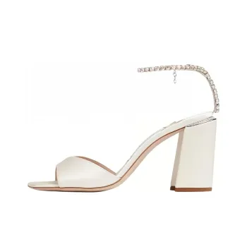 Jimmy Choo Saeda One Strap Sandals 8.5cm Women's White