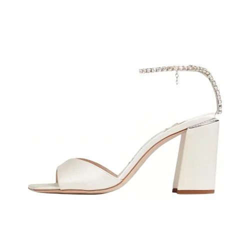Jimmy Choo Saeda One Strap Sandals 8.5cm Women's White