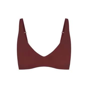 SKIMS NAKED PLUNGE BRALETTE Bra Women's 1 Pack OXBLOOD/Ox Blood