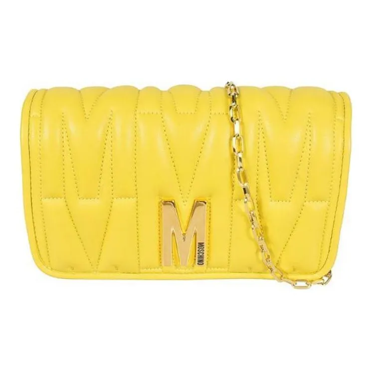 MOSCHINO Logo Plaque Chain-Link Wallet-0