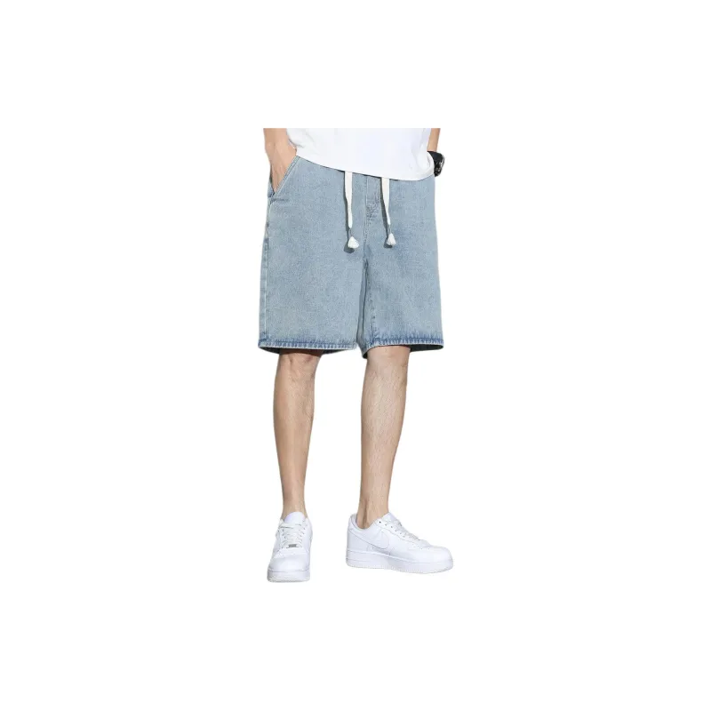 Tonlion Denim Shorts Men's Vintage Blue-1