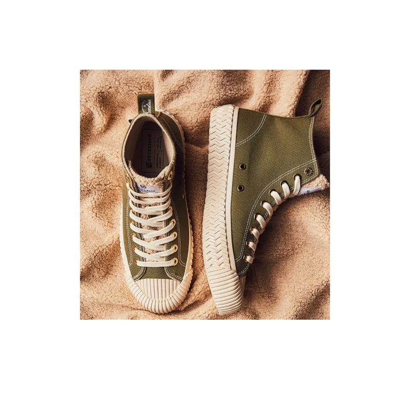 Excelsior Canvas Shoes Unisex High Top Matcha Green-6