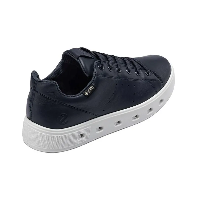 Ecco Low Top Skateboard Shoes Men's Marine Blue-4