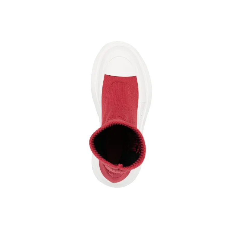 Alexander McQueen Sock-style Logo-print Boots-4