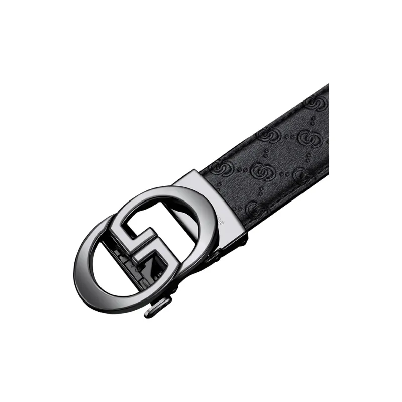 AUGTARLION High End Business And Luxurious Automatic Buckle Pant Waistband Cow Leather Leather Belts Men's Width  3.5cm-2