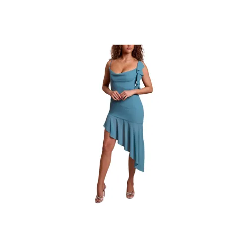 OH POLLY Slip Dresses Women's Teal/Cyan