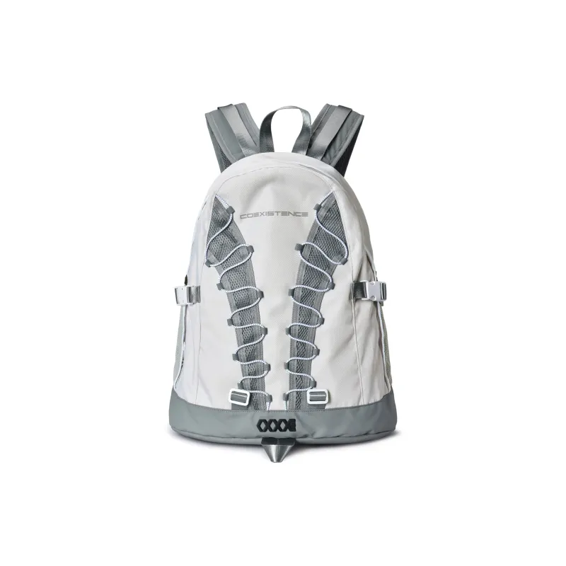 COEXISTENCE Polyester Water Repellent Travel Hiking Commute Outing Backpack Regular Unisex White-1