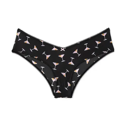Victoria's Secret Very Sexy Strappy Hardware Cheeky Panty / Black Underpants Women's 1 Pack Black