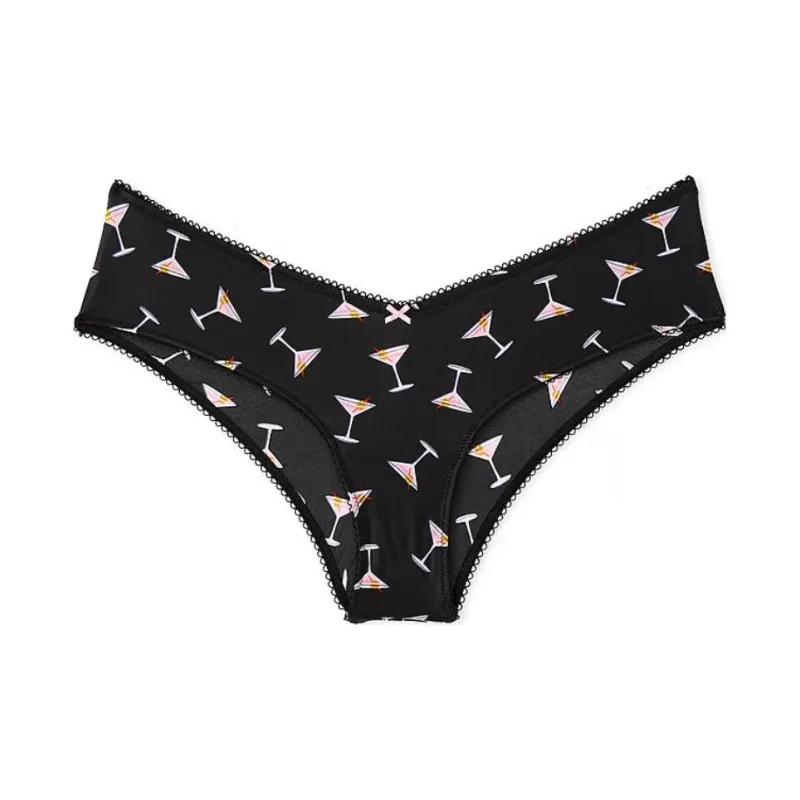 Victoria's Secret Very Sexy Strappy Hardware Cheeky Panty / Black Underpants Women's 1 Pack Black-0