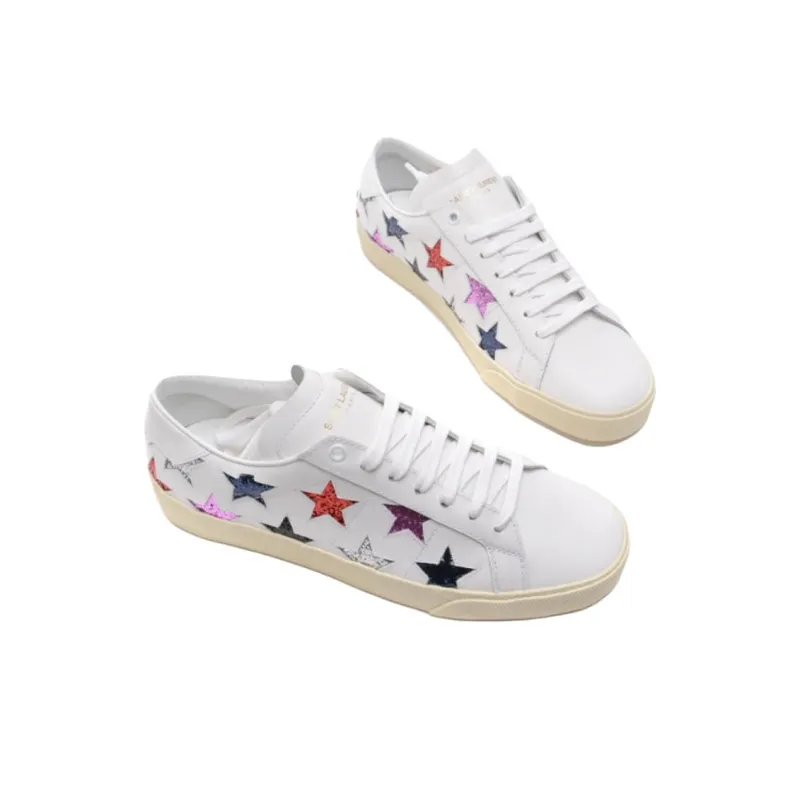 SAINT LAURENT Low Top Skateboard Shoes Men's White-3