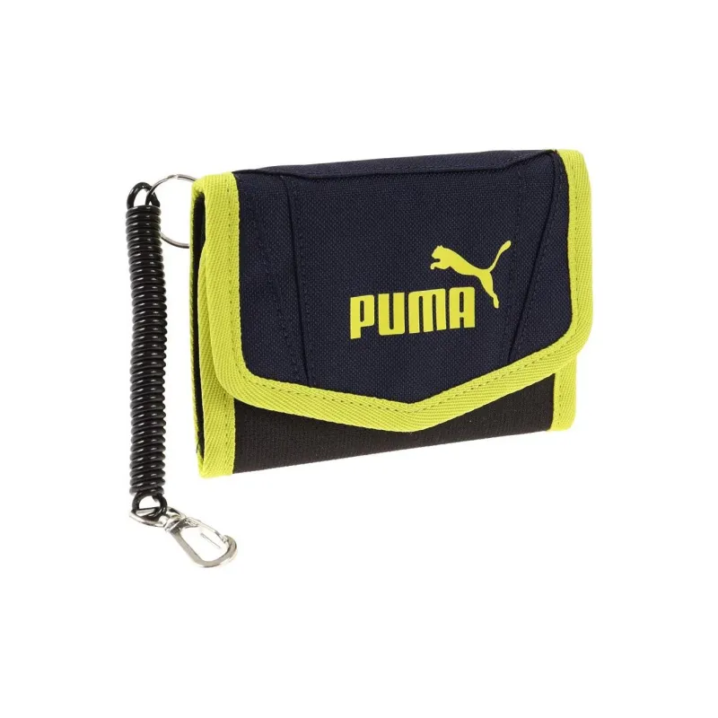 PUMA Polyester Wallet Unisex Marine Blue & Yellow-0
