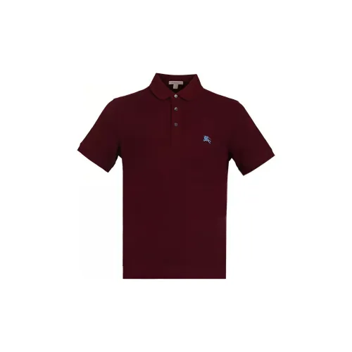 Burberry Polo Shirts Men Deep Red