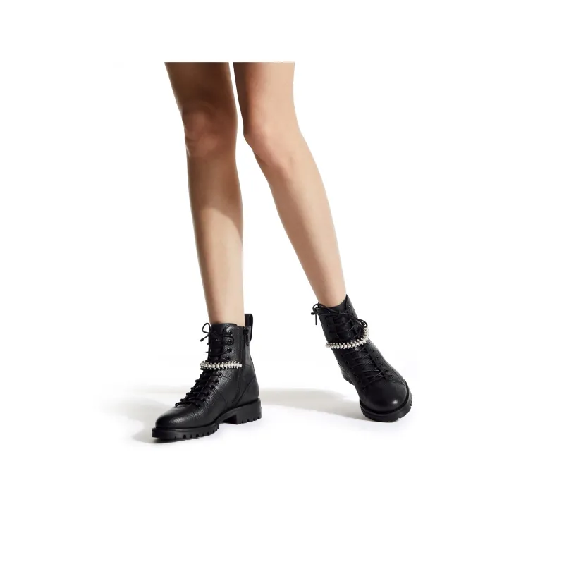 Jimmy Choo Cruz Combat Ankle Boots-5