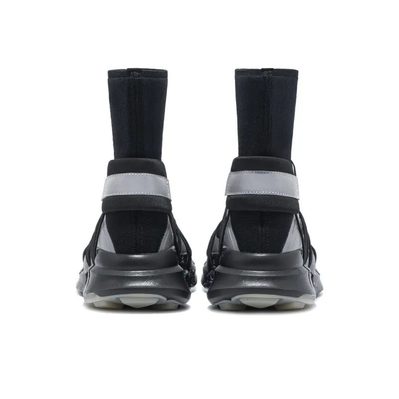CARBONSTAR BLITE Gongfu Series Cushioned Wear Resistant Support Mid Top Casual Running Shoes Unisex Black Gray-3