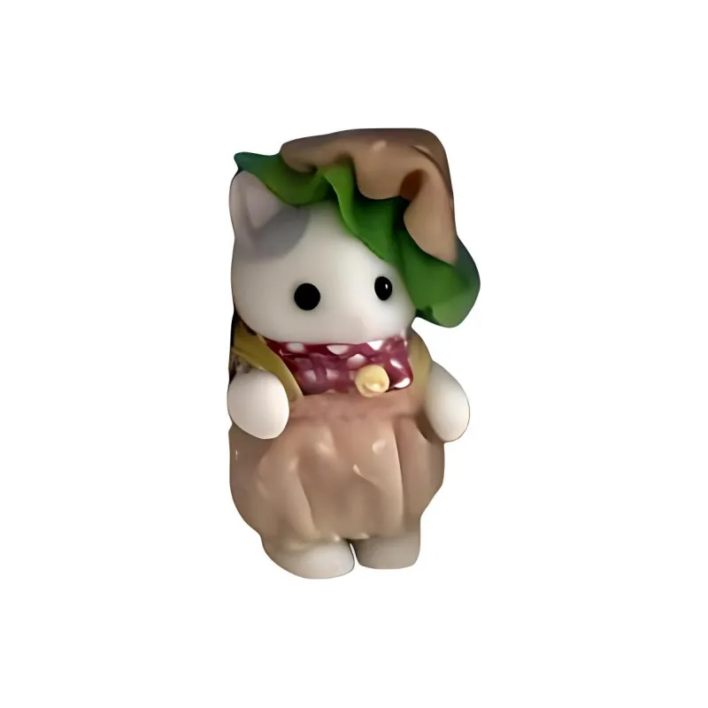 Sylvanian Families Latte Cat Hamburger Set Dolls Plush Doll Small Size Tall-1