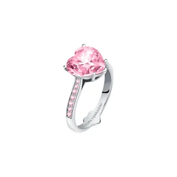 CHIARA FERRAGNI Zircon Water Coated 18K Gold Italian Luxury Light Ring Women's Pink