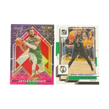 PANINI 2021 22 Celtics Jaylen Brown, Shooting+2023 Durex, Brown, 2 Card Products Included Sports Cards 2 Pcs