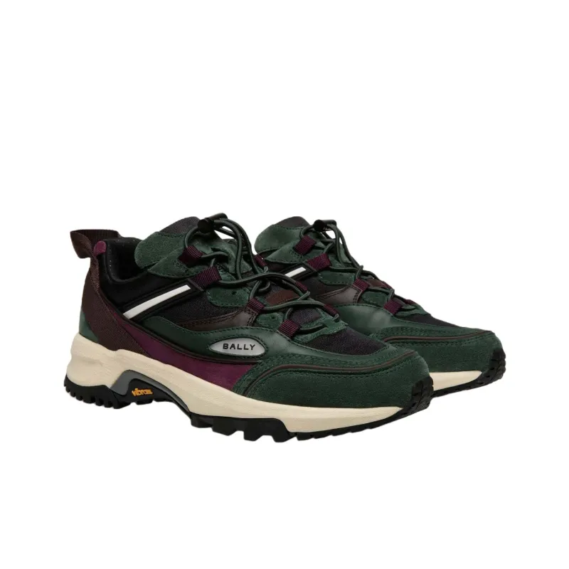 BALLY Faster Low Top Casual Shoes Women's Green-2