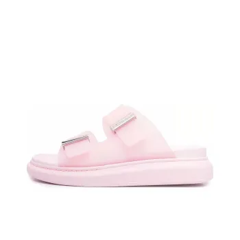 Alexander McQueen Hybrid Buckled Rubber Sandals Pink Women's