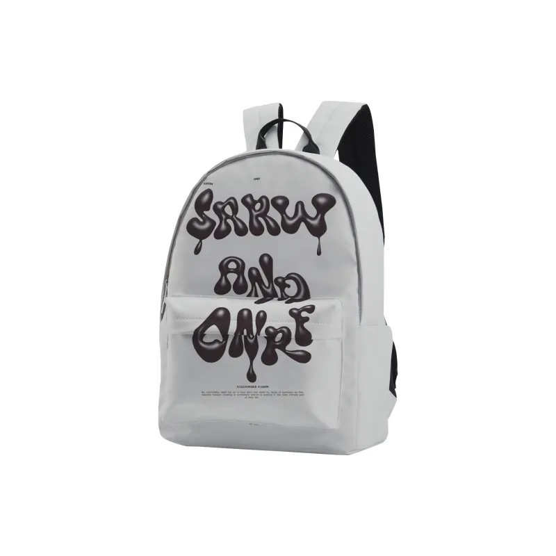SRRW PU Students Backpack Regular Unisex Ecru-20