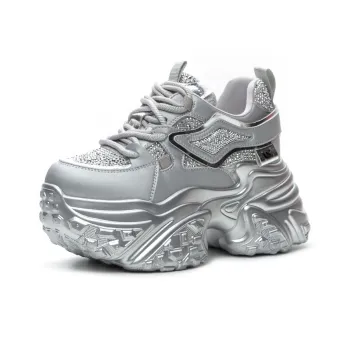 Shoe Cabinet Floral Language Anti Slip And Wear Resistant Lightweight Height Increasing Low Top Chunky Sneakers Women's