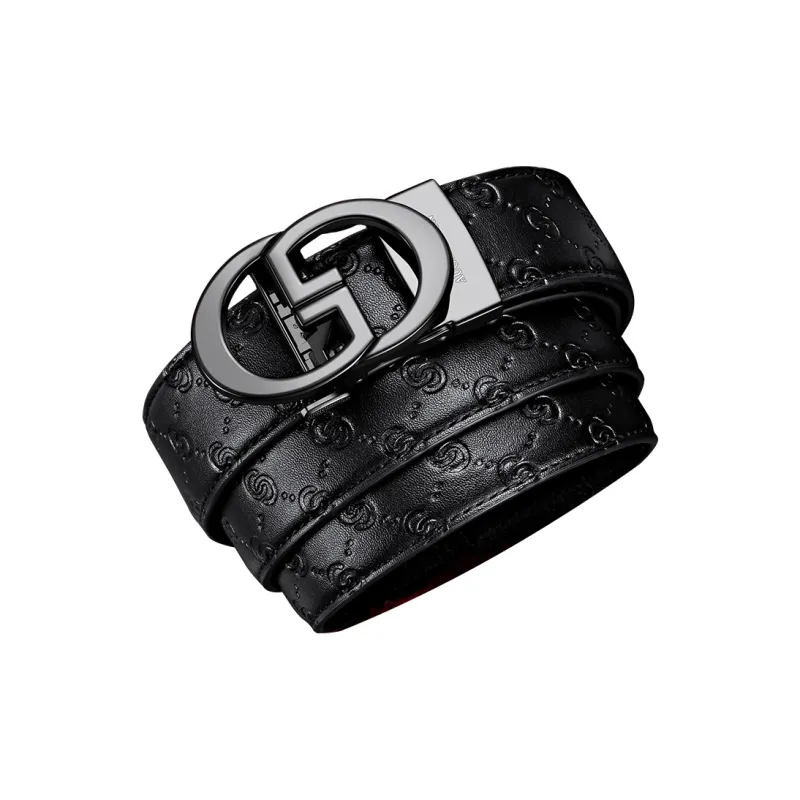 AUGTARLION High End Business And Luxurious Automatic Buckle Pant Waistband Cow Leather Leather Belts Men's Width  3.5cm-4