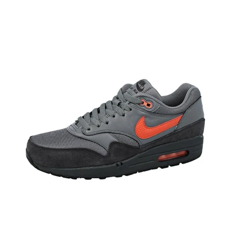 Nike Air Max 1 Anti-Slip Wear-Resistant Low-Top Casual Shoes Men's Black Gray-0