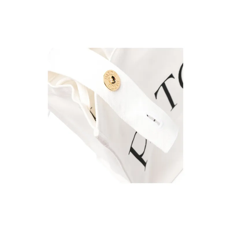 Patou Polyester One Shoulder Handbags Large Size Women's Ivory White-2