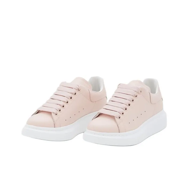 Alexander McQueen Oversized Larry Leather Sneakers 'Pink White' Women's-2