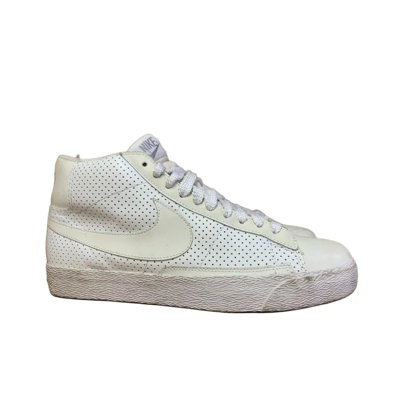 Nike Blazer High Anti-Slip Wear-Resistant High-Top Skateboard Shoes Men's White-1