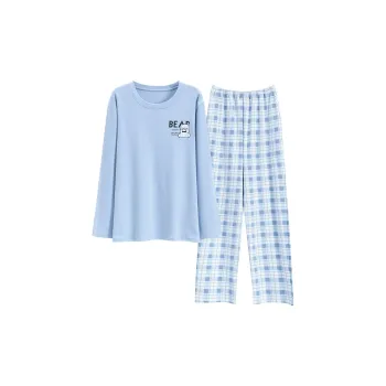 The Story Of The Flower Season Pajama Set Men's Light Blue