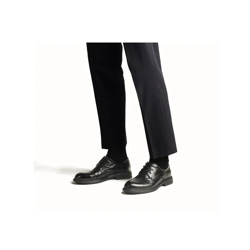 JOSINY Dress Shoes Men Low Top Black-5