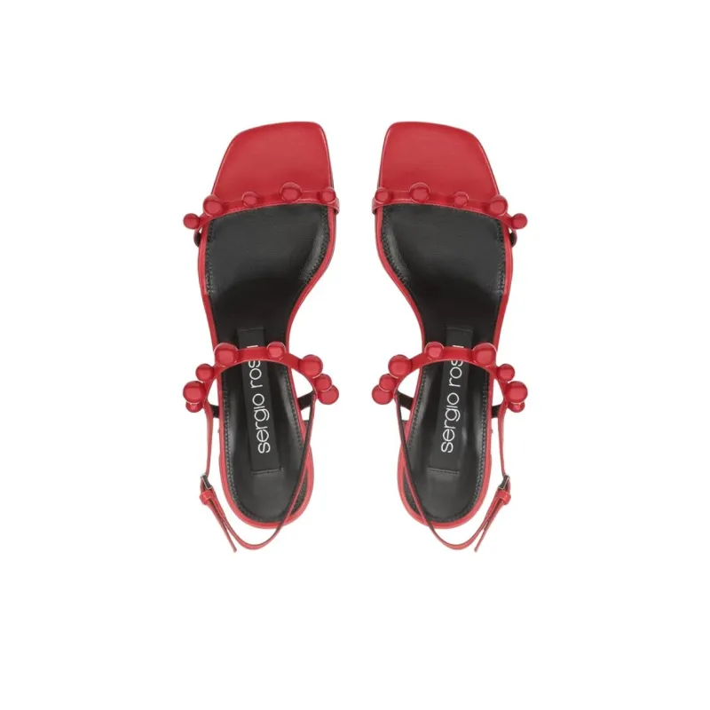 SERGIO ROSSI Chupetas Strap Sandals 4.5cm Women's Red-3