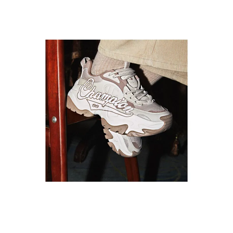 Champion Low Top Chunky Sneakers Women's Khaki-6