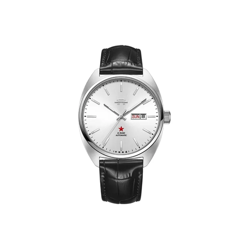 Beijing Fork Series Automatic Mechanical Movement Cow Leather Strap Watch Men's Watches Blue Dial-14
