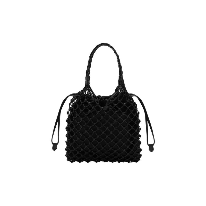 MOSCHINO Leather Handbag Small Size Women's Black-2