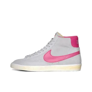 Nike Blazer High Anti-Slip Wear-Resistant Mid-Top Skateboard Shoes Men's Gray Pink