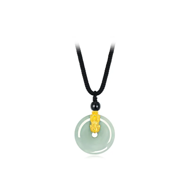 FUSSEM Bean Type Jadeite Necklaces Unisex-0