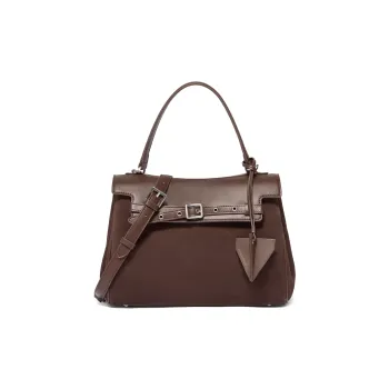 BELLE Cow Leather/Artificial Leather Handbag, Crossbody Bag Women's Black/Coffee
